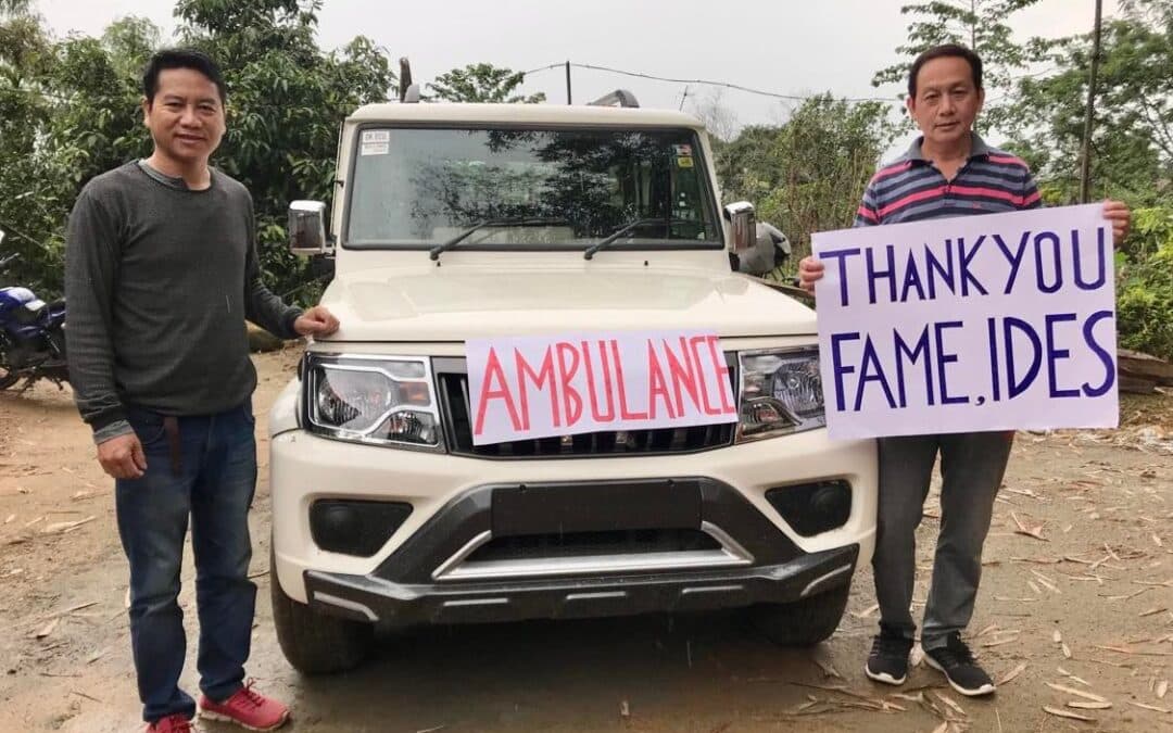 A New Ambulance Has Been Added to the Medical Mission Ministry Toolbox in NE India – Thank you FAME and IDES
